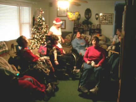 Brantley, Meg, Mommy Connie, Maria, Stacey, Angie, and Barbara at gift exchange 12-3-10