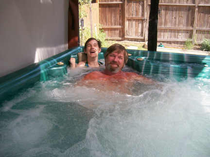 Brantley and Roy, Big Daddy in the hot tub 9-6-10