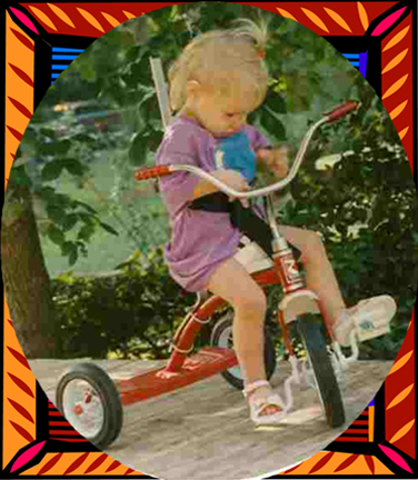 Brantley on First Tricycle 2 Years Old