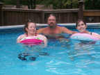 Mandy, Roy, and Brantley in the pool at Connie's 8-22-10 Thumbnail